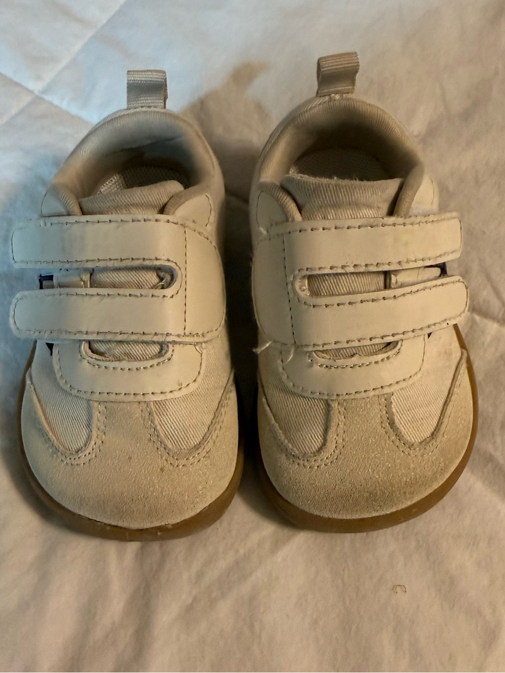 Kids Velcro Casual Sneakers - Cream